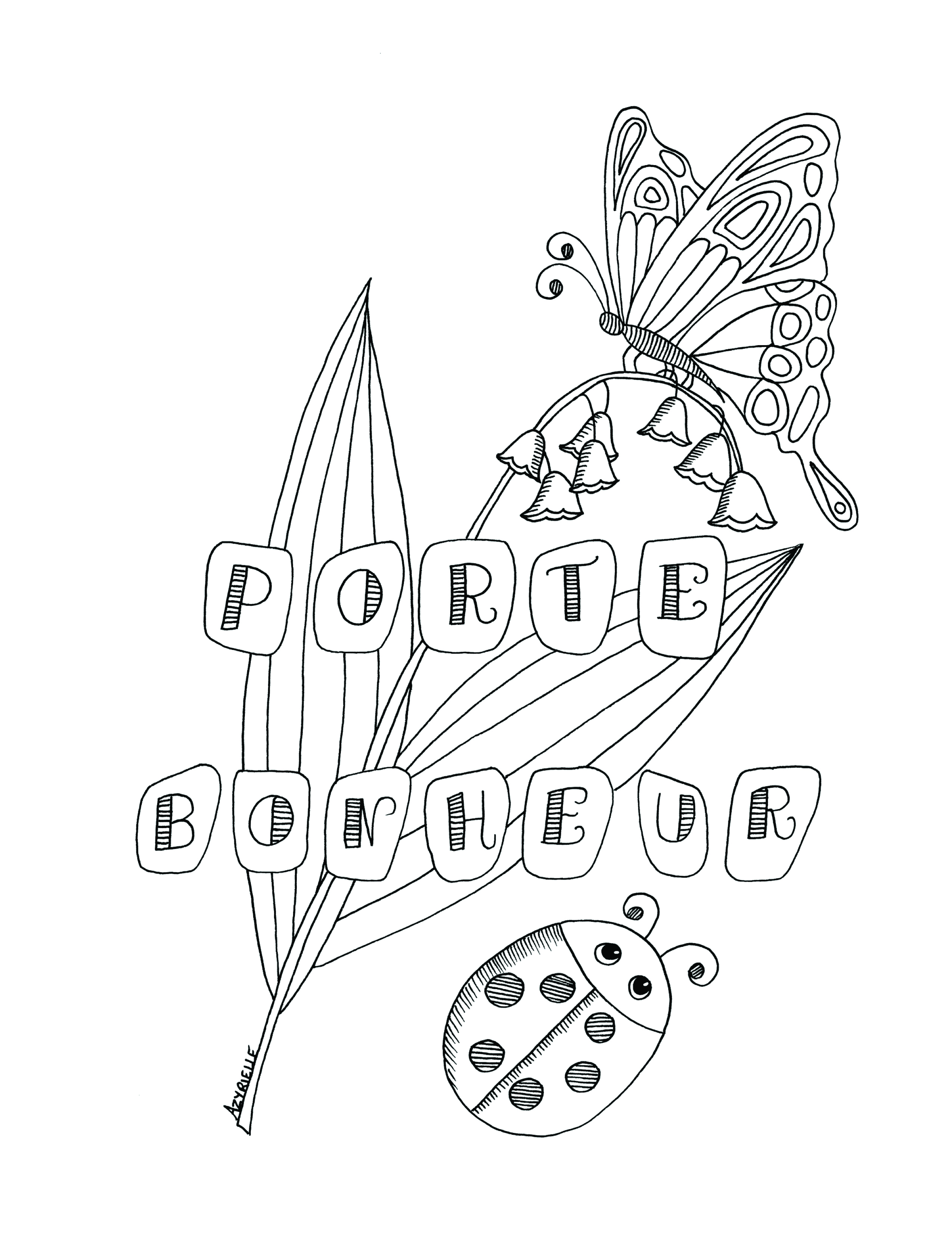 Coloriage Muguet De Mai Porte Bonheur - Muguet 1er mai à imprimer